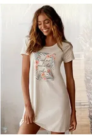 Lascana Sleepshirt zum Wohlfühlen beige 36/38