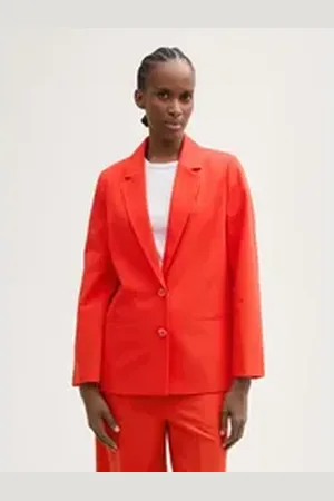 TOM TAILOR Denim Jackenblazer Regular Fit Blazer rot XL