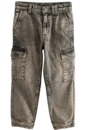 Next Cargojeans Cargo-Jeans mit Umschlag aus 100 % Baumwolle (1-tlg) grau 176 (16 J.)