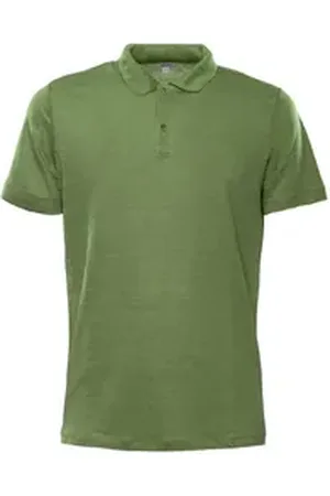 LIVING CRAFTS Poloshirt OLE Sommerliches Polo-Shirt aus Leinen grün XXL