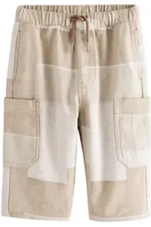 Next Weite Jeans Cargo-Jeans mit Gummibund und weitem Bein (1-tlg) beige 104-110 (4-5 J,)
