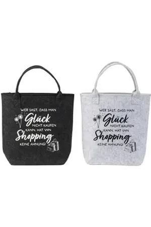 Mf Next Com Einkaufsshopper Filz Taschen 2er Set Shopping Glück kann man doch kaufen