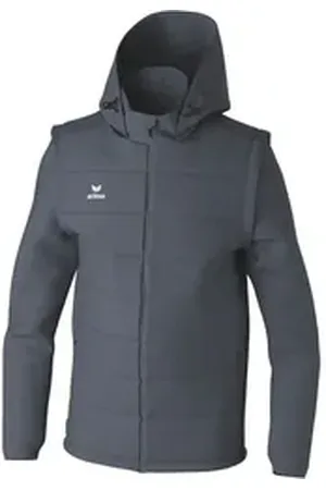 Erima Trainingsjacke Team Jacke Mit Abnehmbaren Ärmeln grau 4XL