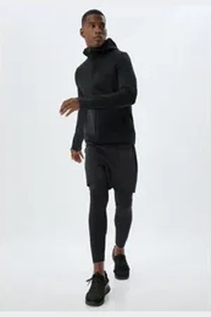 Koton Kapuzensweatshirt Kapuzenkragen Mit Taschendetail schwarz S