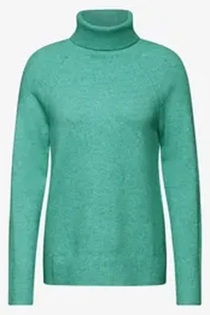 CECIL Rollkragenpullover Rollkragenpullover (1-tlg) grün XL