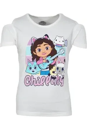 Gabbys Dollhouse Print-Shirt Gabbys Dollhouse Mädchen Kinder T-Shirt Shirt 100% Baumwolle, Gr. 104 bis 134 weiß 110