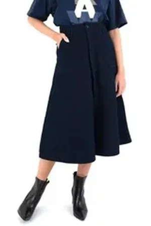 G-Star Skort Damen Pilot A-Linie Short Rinsed Women (1-tlg) Pilotenrock 5 Pocket Denim Skirt 27