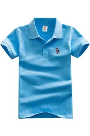 DEBAIJIA Poloshirt Jungen Poloshirt Kinder Oberteile 1-12T T Shirts Baumwolle Sommer blau 110