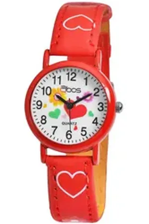 QBOS Quarzuhr Luca Kinderuhr mit Lederimitationsarmband, Mädchen (4900002), Kinder Armbanduhr