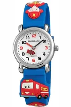 Excellanc Quarzuhr Lenny Kinderuhr mit schwarzen Silikonarmband und, Kinder Armbanduhr