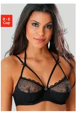 Petite Fleur Büstenhebe mit Neckholder und Strass-Applikation, sexy Dessous, Reizwäsche schwarz 85
