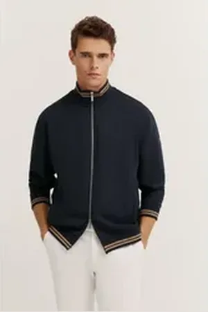 Bugatti Sweatjacke mit Reißverschluss blau 4XL