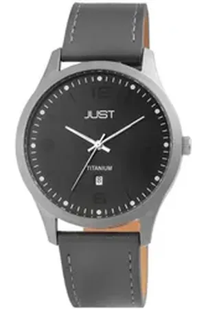 Just Watch Quarzuhr Ferrish Titan Herrenuhr mit Echtlederband blau