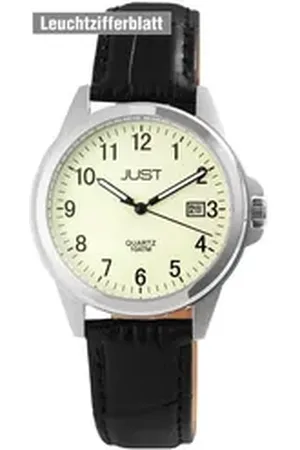Just Watch Quarzuhr Troy Echtleder Herrenarmbanduhr, 3-Zeiger, Datumsanzeige