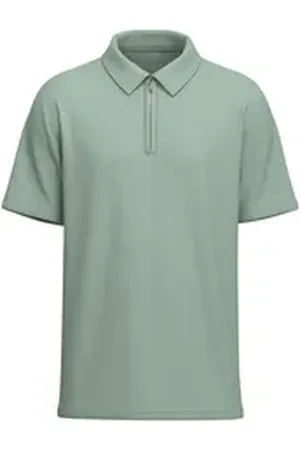 SELECTED HOMME Poloshirt SLHSANDER SEERSUCKER ZIP (1-tlg) mit Stretch grün S