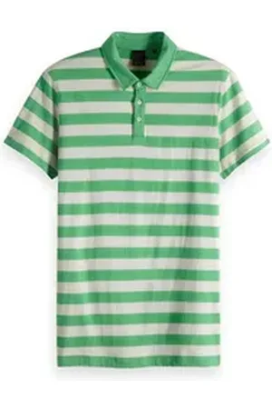 Scotch&Soda Poloshirt Herren Poloshirt Classic Striped Jersey Polo 151204 grün S