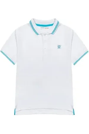 Minoti Poloshirt Poloshirt mit Kontrastelementen (1y-14y) weiß 86-92cm