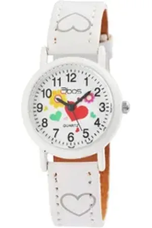 QBOS Quarzuhr Luca Kinderuhr mit Lederimitationsarmband, Mädchen (4900002), Kinder Armbanduhr