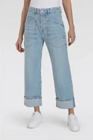 Mac Bequeme Jeans BAGGY straight blau 36