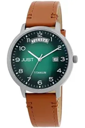 Just Watch Quarzuhr Miko "Fanis" Titan Herrenuhr mit Echtlederarmband, 5 ATM