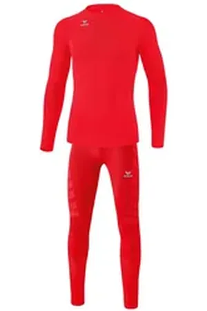 Erima Unterziehshirt Kinder Thermo-Unterwäsche Set Premium rot 164