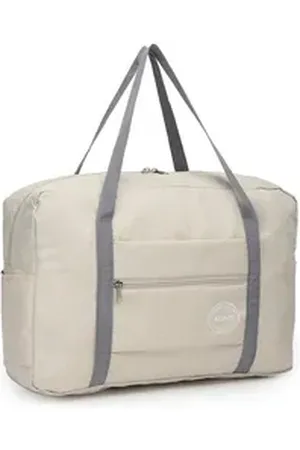 Kono Reisetasche Faltbare Wasserdichte Reisehandtasche – Für A4, 13,5“ Laptops & Reisen beige|weiß