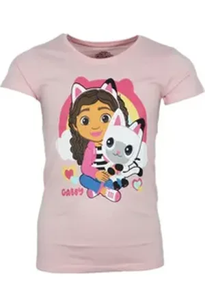 Gabbys Dollhouse Print-Shirt Gabbys Dollhouse Mädchen Kinder T-Shirt Shirt 100% Baumwolle 100% Baumwolle, Gr. 92 bis 128 rosa 98