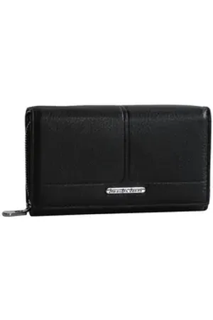 Jennifer Jones Geldbörse - Leder Damen Geldbörse Portemonnaie Geldbeutel Auswahl schwarz 9 cm x 4,5 cm x 15,5 cm