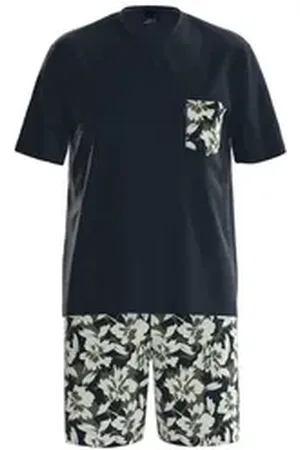 Ammann Shorty Herren Pyjama kurz (2 tlg) Baumwolle grün 54