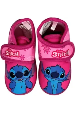 Disney Hausschuhe Pink mit süßem Stitch-Motiv für Kinder Pantoffel 26