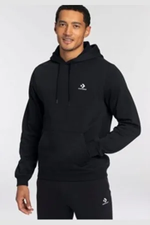 Converse Kapuzensweatshirt EMBROIDERED STAR CHEVRON BRUSHED BACK FLEECE HOODIE (1-tlg) Unisex schwarz L
