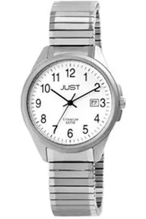 Just Watch Quarzuhr Lennish Herrenuhr mit Zugarmband, Titan, 5 ATM, weißes ZB