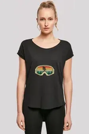 F4NT4STIC T-Shirt Retro Skibrille Wintersport Premium Qualität schwarz L