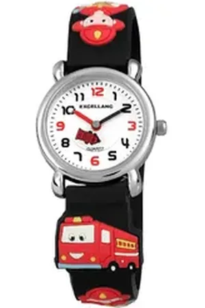 Excellanc Quarzuhr Lenny Kinderuhr mit schwarzen Silikonarmband und, Kinder Armbanduhr