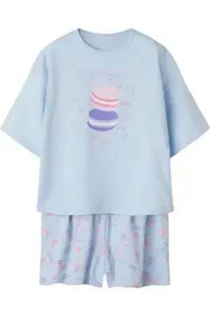 NAME IT Pyjama Kurzarm Pyjama Set Macaron Nantucket Breeze Blue 122/128