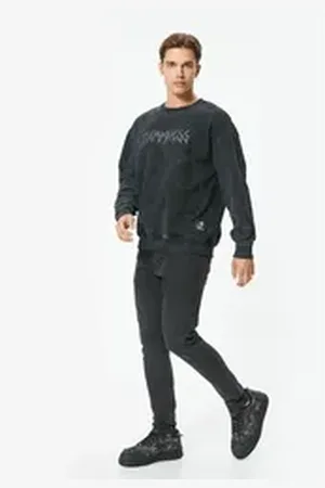 Koton Skinny-fit-Jeans Normale Leibhöhe Skinny grau 31/30