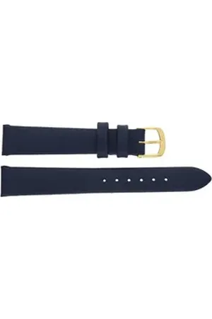 JuwelmaLux Uhrenarmband Uhrenband Damen Leder dunkelblau mit Edelstahl JL38-10-0237 blau