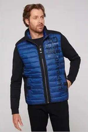 Camp David Steppweste mit elastischem Saumabschluss blau 4XL
