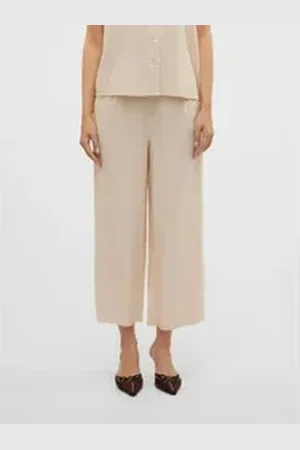 VERO MODA Culotte VMMYMILO H/W CULOTTE PANT WVN GA mit Leinen beige XL (42)