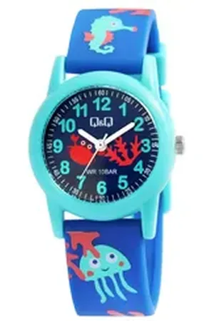 Q&Q Quarzuhr VR99J010Y Kinderuhr mit Silikonarmband, Dino, 10 ATM