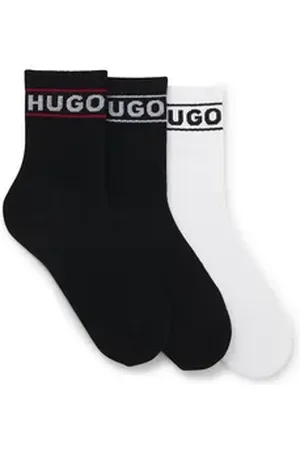 HUGO BOSS Freizeitsocken 3P QSRIB SPORTY CC W (Packung, 3-Paar, 3er) mit kontrastfarbenem Logodetail bunt 36-42