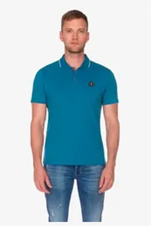 Le Temps des Cerises Poloshirt ARON in klassischem Design blau XXXL