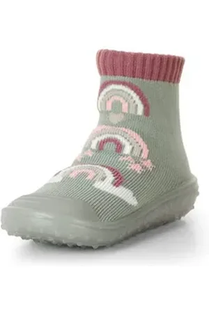 Sterntaler ® Basicsocken Adventure-Socks Regenbogen profilierte Gummisohle grün 20