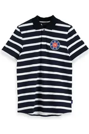 Scotch&Soda Poloshirt Herren Poloshirt Stripe Nylon Collar 153630 blau S