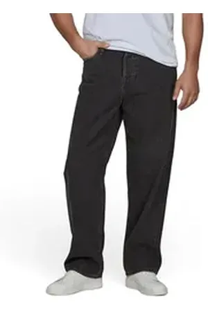 JACK & JONES Relax-fit-Jeans Herren Jeanshose JJIALEX JJCOOPER Baggy Fit Denim Hose aus 100% Baumwolle schwarz 38W / 32L