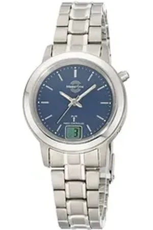 Master Time Funkuhr Funk-Armbanduhr für Titan blau