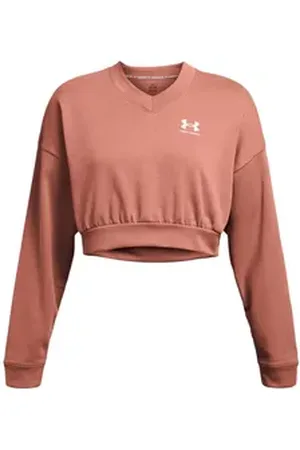 Under Armour ® Kapuzenpullover Damen Kapuzenpullover Rival Terry OS Crop Crw 1382738 rosa S