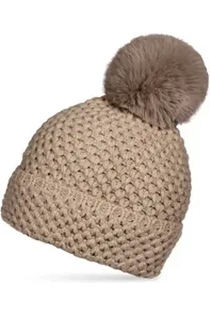 CASPAR Bommelmütze MU219 Warme Damen Bommelmütze Strickmuster extra warm mit Teddy Fleece Futter grün