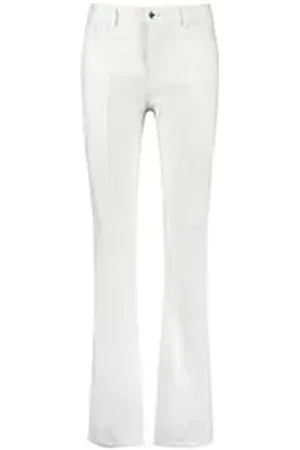 Taifun Bootcut-Jeans - weiße Bootcut Jeans - Jeans Bootcut einfarbig weiß 42