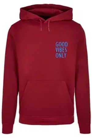 Merchcode Kapuzensweatshirt Herren Good Vibes Only Basic Hoody (1-tlg) rot XS